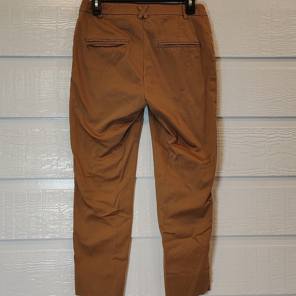 H&M DARK KHACKI CHINOS WOMENS SZ 26 ANKLE LENGTH ACADEMIA CAREER CASUAL OFFICE - Picture 5 of 6